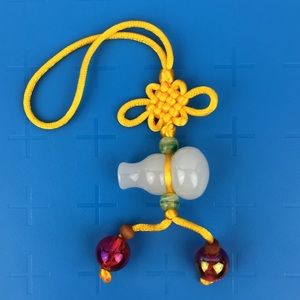 New! Jade Jewelry Gourd with Chinese Knot Bagcharm